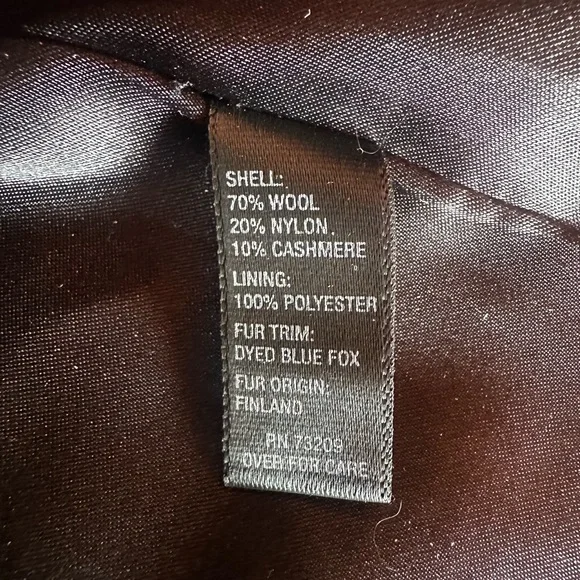 Marvin Richard’s Cashmere Wool Coat with Finnish Fox Fur Trimmed Hood and Cuffs